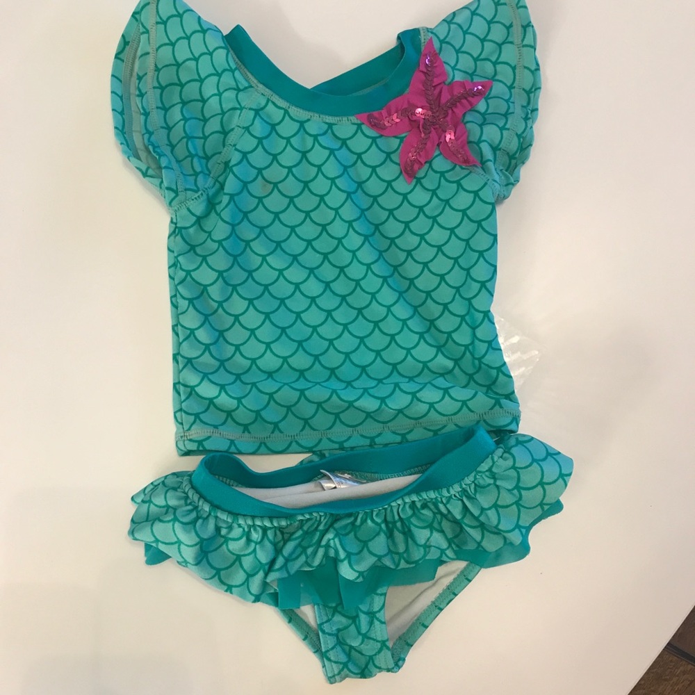 Love U Lots baby girl mermaid bikini